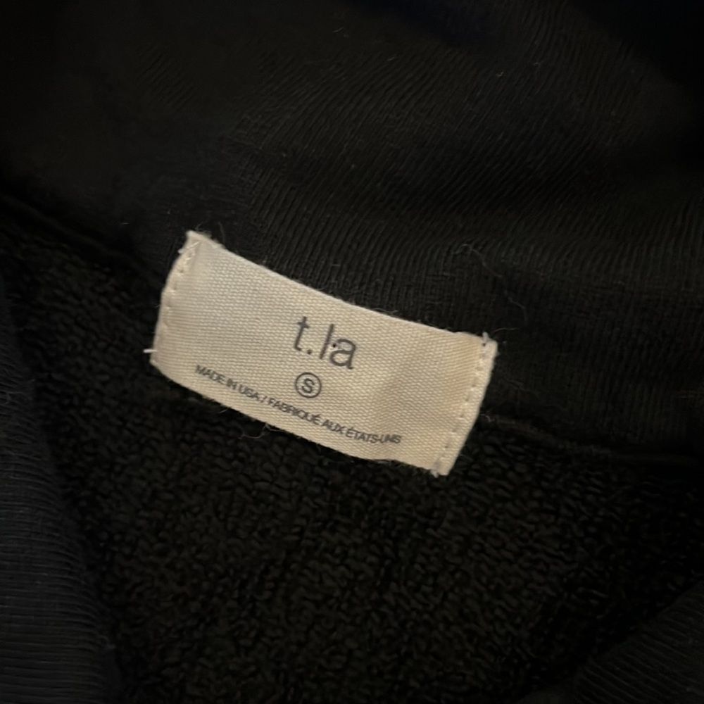 NWOT Anthropologie t.la black sweatshirt cardigan small - Picture 7 of 8